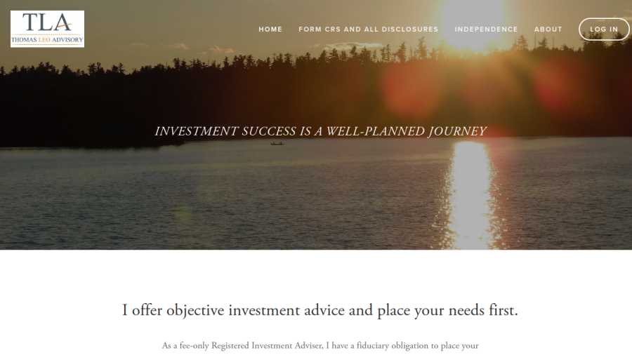 Screenshot of the Thomas Leo Advisory, LLC website