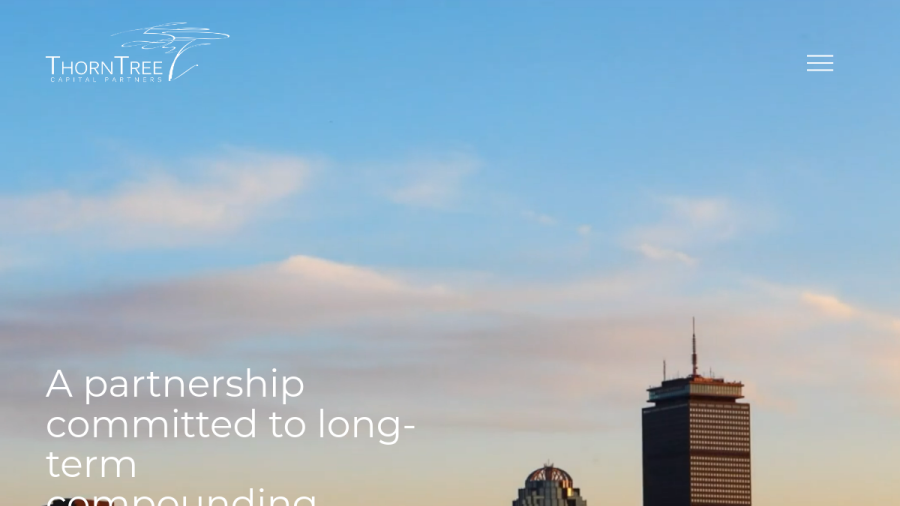 Screenshot of the Thorntree Capital Partners LP website