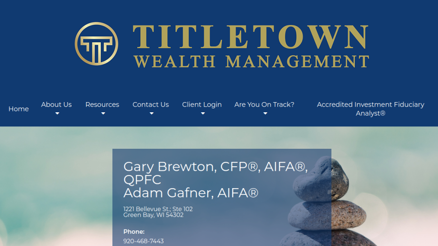 Screenshot of the Titletown Wealth Management, LLC website