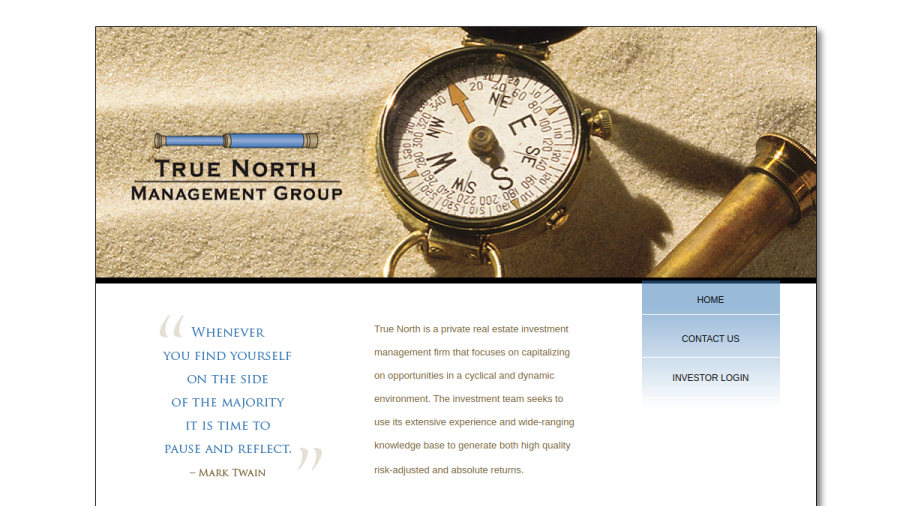 Screenshot of the True North Management Group, LLC website