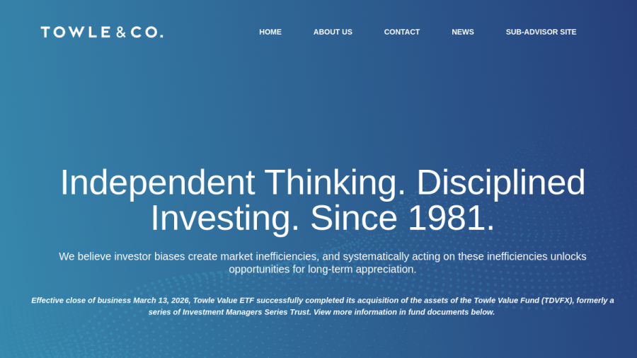 Screenshot of the Towle & Co website