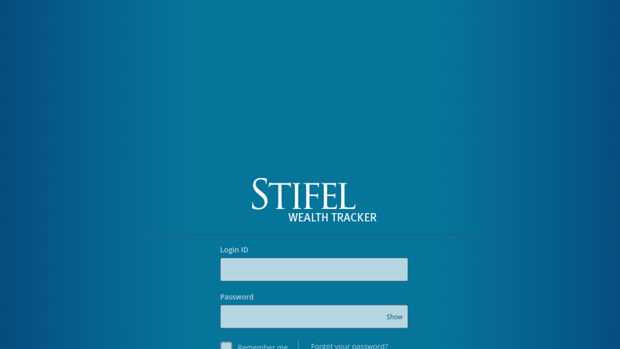 Screenshot of the Stifel Wealth Tracker website