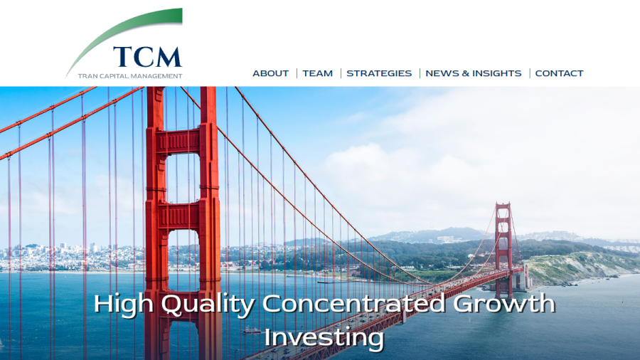 Screenshot of the Tran Capital Management, L.P. website
