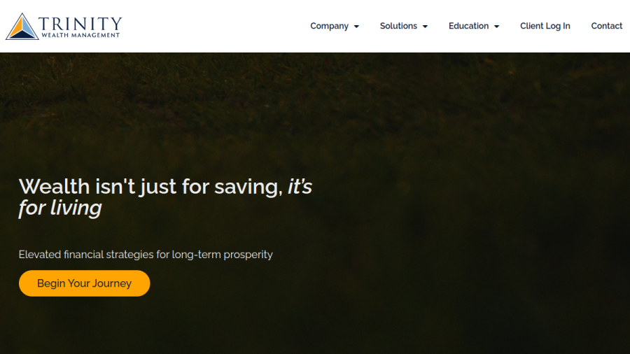 Screenshot of the Trinity Wealth Management, LLC website