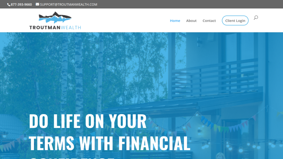 Screenshot of the Troutman Wealth website