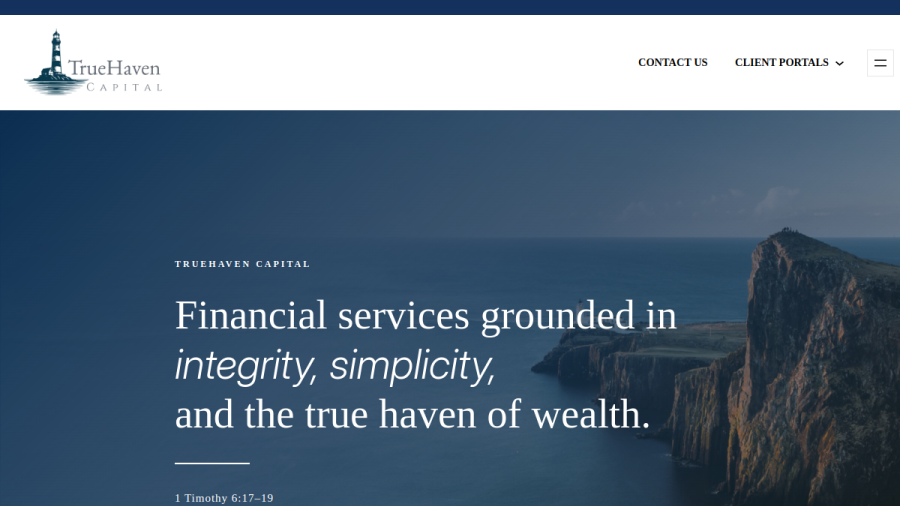 Screenshot of the Truehaven Capital website