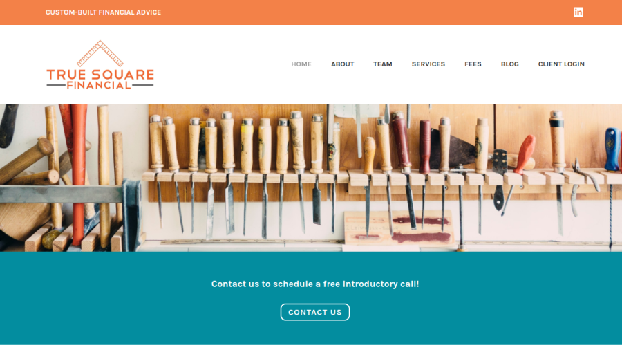 Screenshot of the True Square Financial LLC website