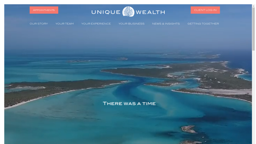 Screenshot of the Unique Wealth, LLC website