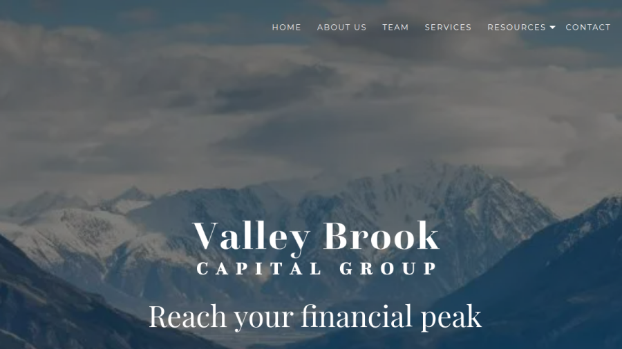 Screenshot of the Valley Brook Capital Group website