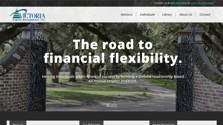 Screenshot of the Victoria Capital Management, INC. website