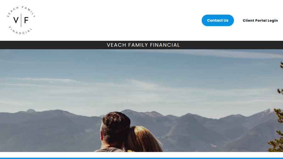 Screenshot of the Veach Family Financial website