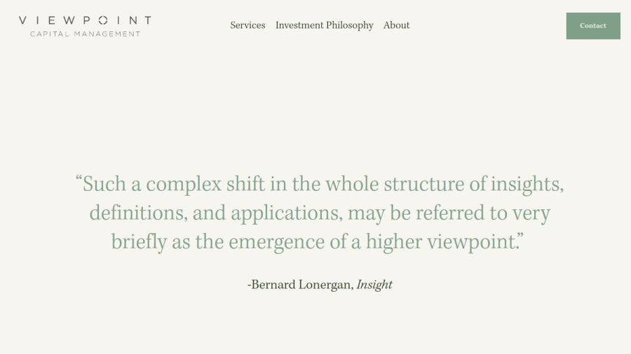 Screenshot of the Viewpoint Capital Management website