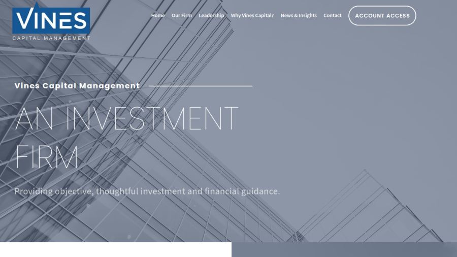 Screenshot of the Vines Capital Management, LLC website