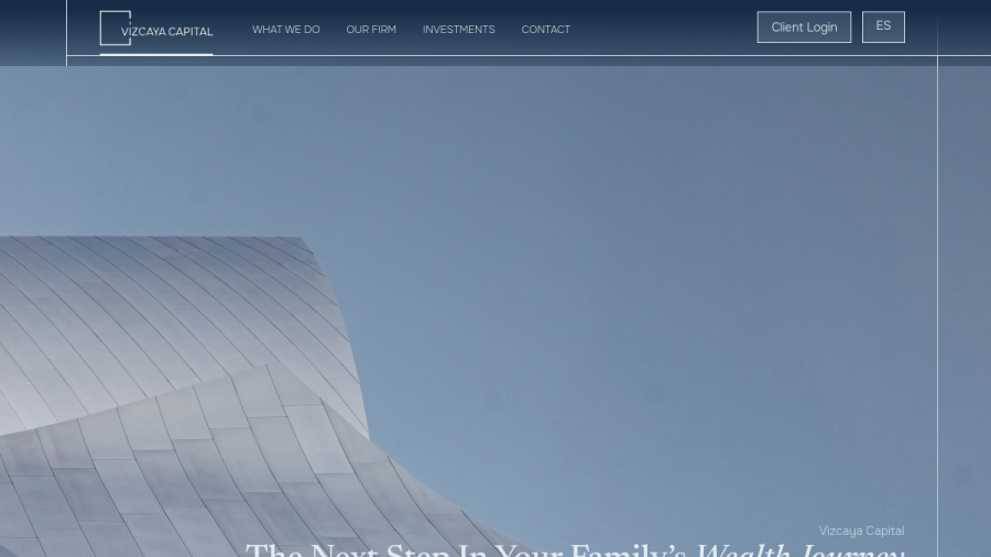 Screenshot of the Vizcaya Capital, LLC website