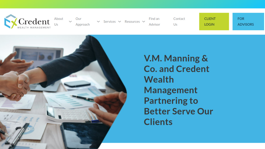 Screenshot of the V.M. Manning & Co., INC. website