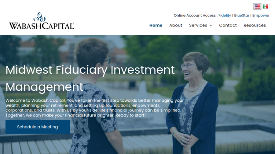 Screenshot of the Wabash Capital, INC. website