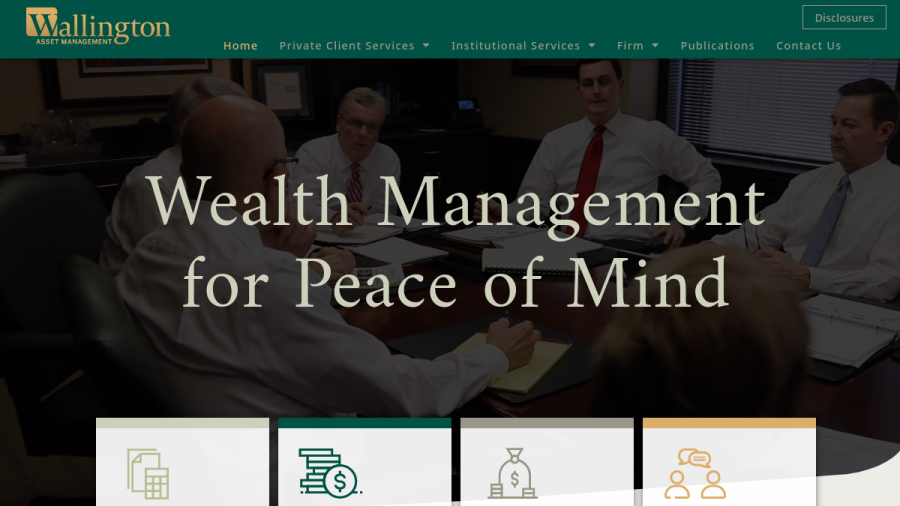 Screenshot of the Wallington Asset Management website