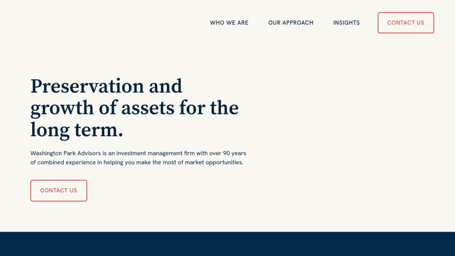 Screenshot of the Washington Park Capital Management, LLC website
