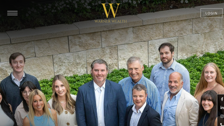 Screenshot of the Warner Wealth website