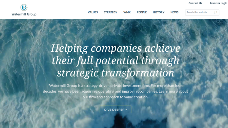 Screenshot of the The Watermill Group website