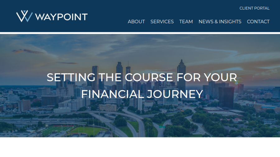 Screenshot of the Waypoint Wealth Counsel LLC website