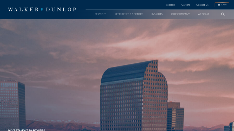 Screenshot of the Walker & Dunlop Investment Partners, INC. website