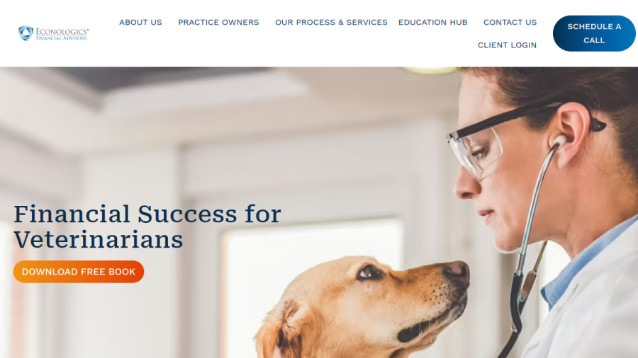 Screenshot of the Econologics Financial Advisors website