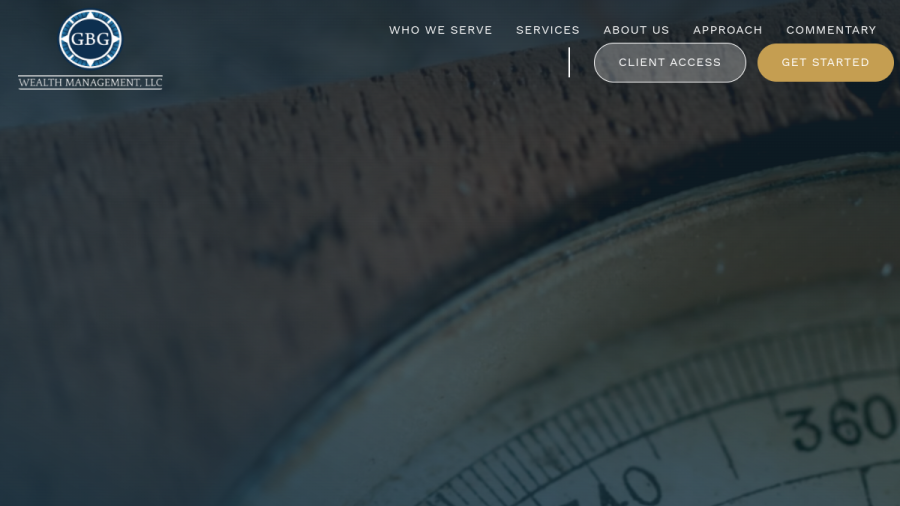 Screenshot of the Gbg Wealth Management LLC website