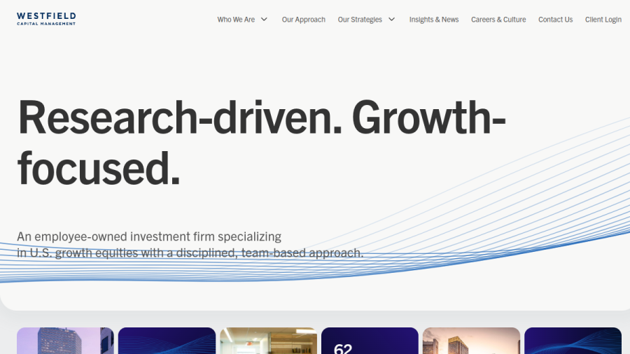 Screenshot of the Westfield Capital Management Company, L.P. website