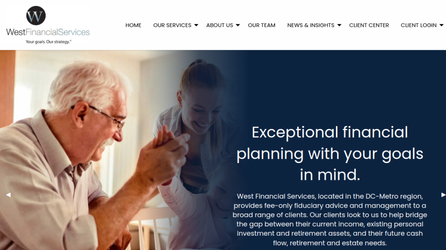Screenshot of the West Financial Services, INC. website