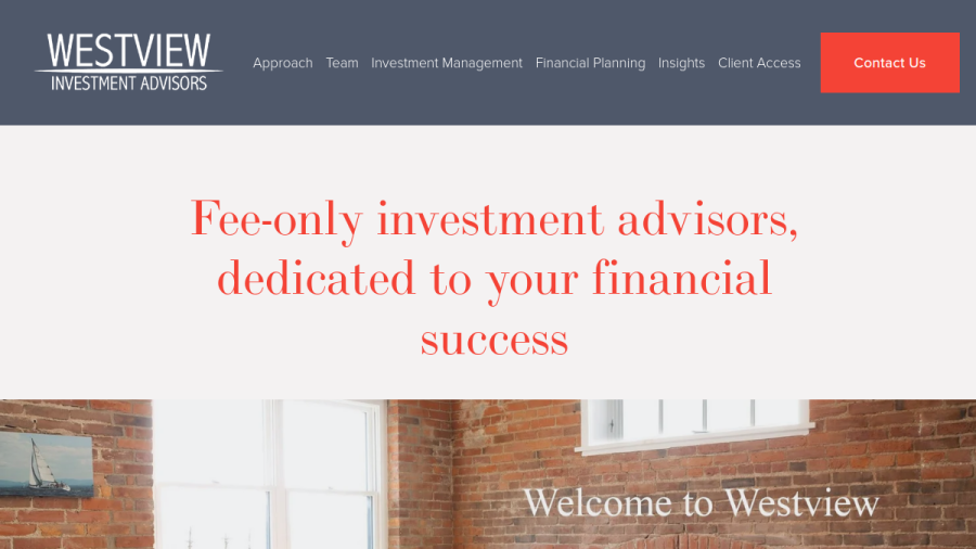 Screenshot of the Westview Investment Advisors website