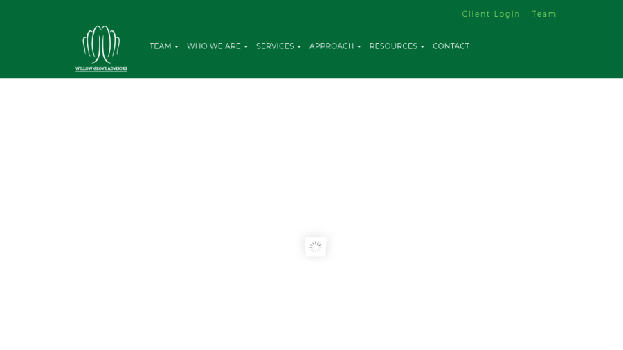 Screenshot of the Willow Grove Advisors, LLC website