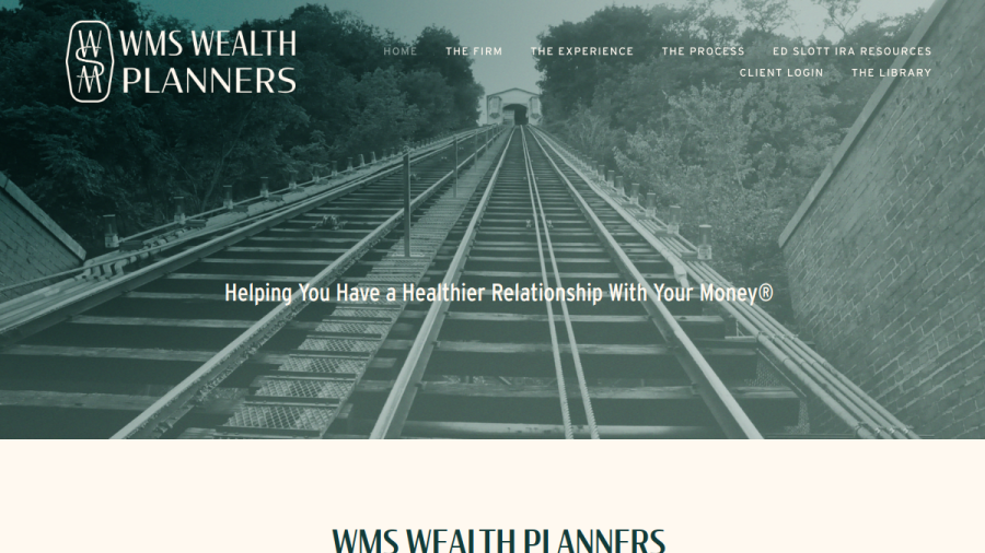Screenshot of the Wms Wealth Planners website