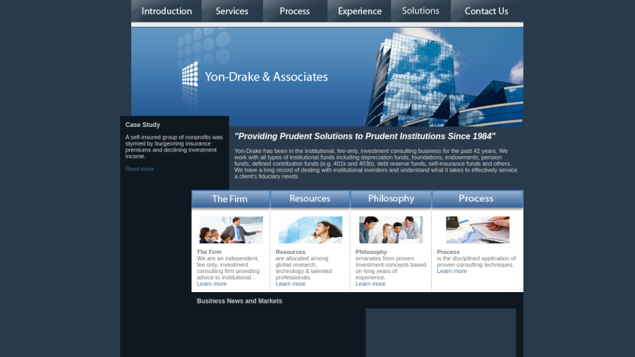 Screenshot of the Yon Drake & Associates INC website