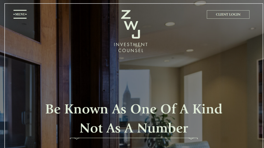 Screenshot of the Zwj Investment Counsel INC website