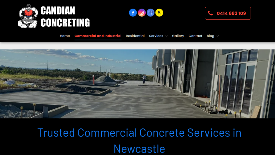 Candian Concreting PTY Ltd. website