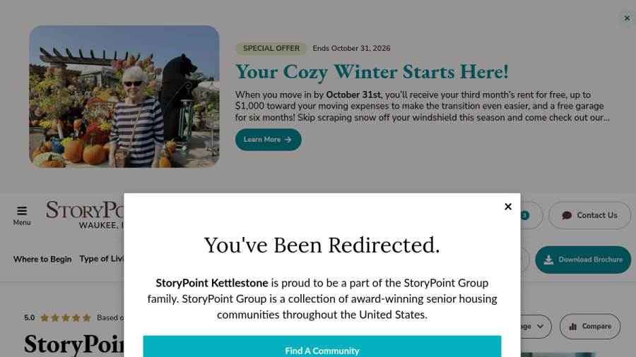 Screenshot of the Edencrest website