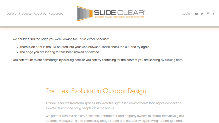Slide Clear website