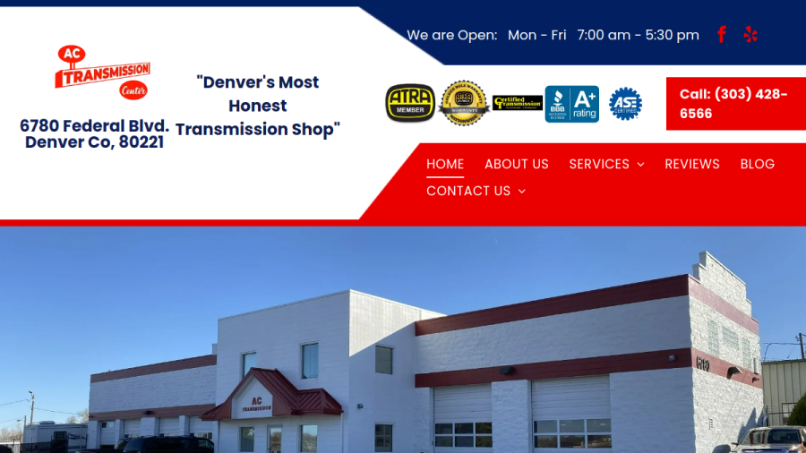 Screenshot of the AC Transmission Centers North website