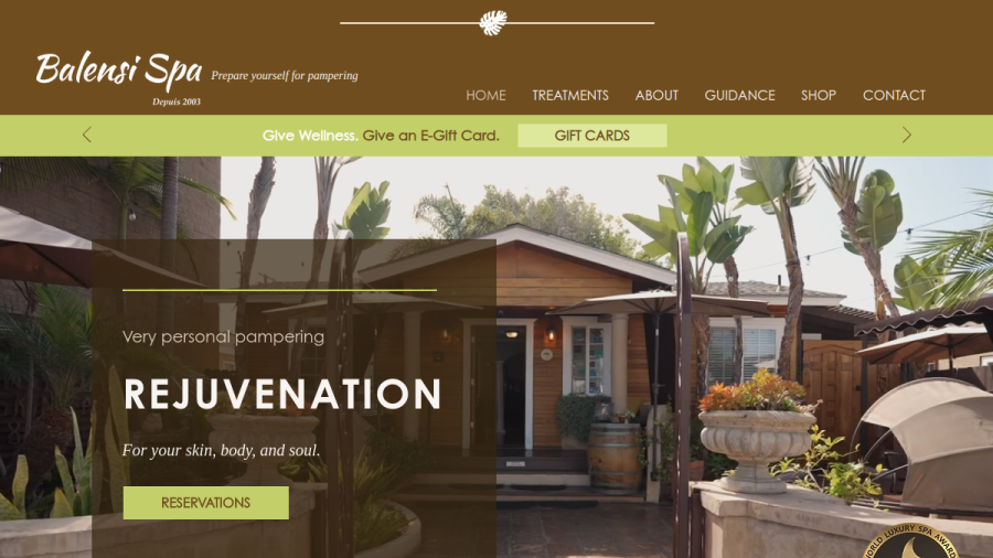 Balensi Spa website
