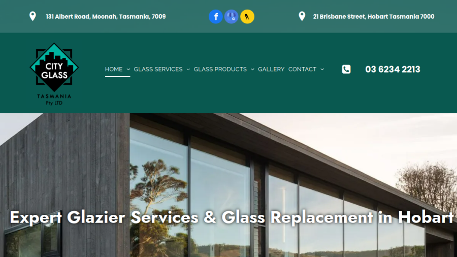 City Glass Tasmania website