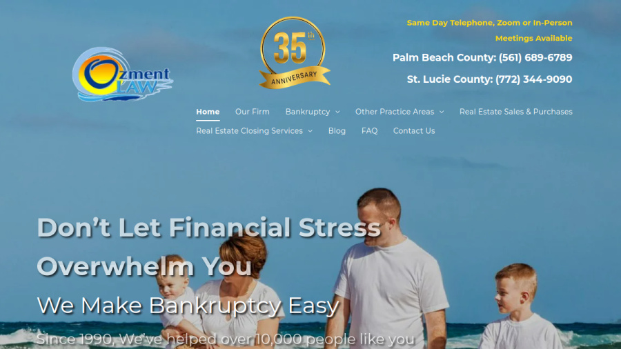 Ozment Law PA website
