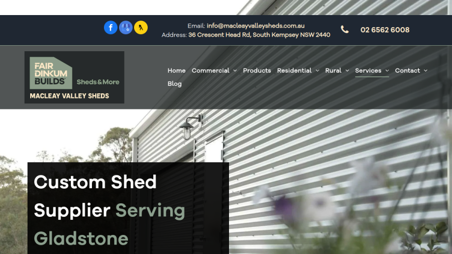 Macleay Valley Sheds website