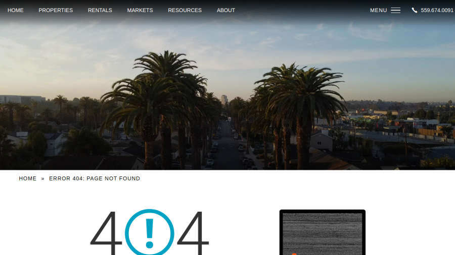 Screenshot of the Miracle Realty website