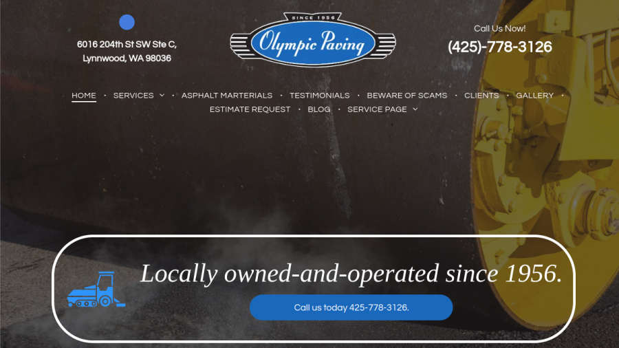 Olympic Paving Inc website