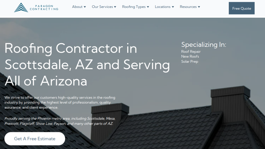 Paragon Contracting, LLC website
