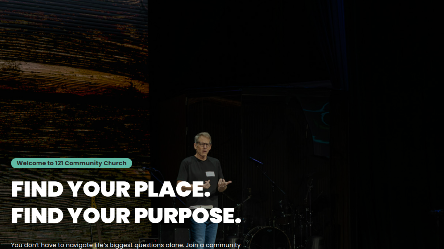 Screenshot of 121 Community Church website