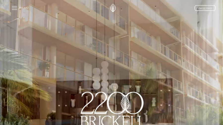 Screenshot of the 2200 Brickell Has Opulent Luxury Apartment For Sale In Miami website
