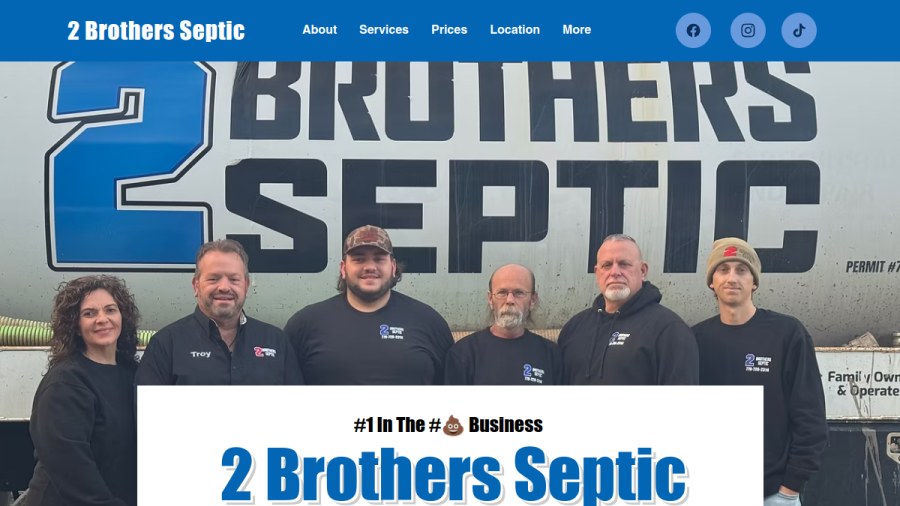 2 Brothers Septic website