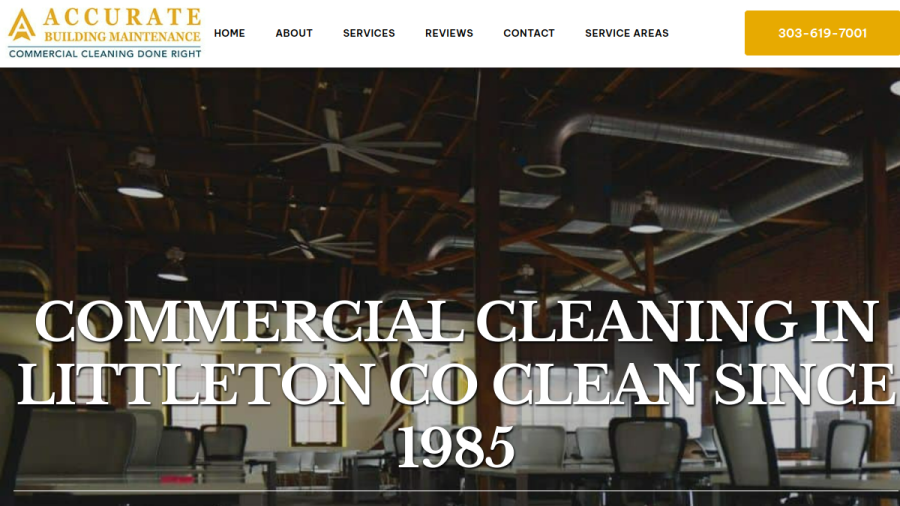 Screenshot of Accurate Building Maintenance website